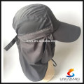 UV 50 + protección al aire libre Multifuncional Flap Cap con sombrero desmontable sombrero Shield y máscara facial perfecta para la pesca de senderismo